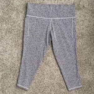 Athleta Women’s Speckled Black and White Leggings